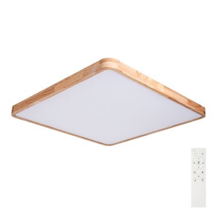 Brilagi - Plafoniera dimmerabile a LED WOODLINE SQUARE LED/180W/230V 3000-6000K rovere 100x100 cm + telecomando