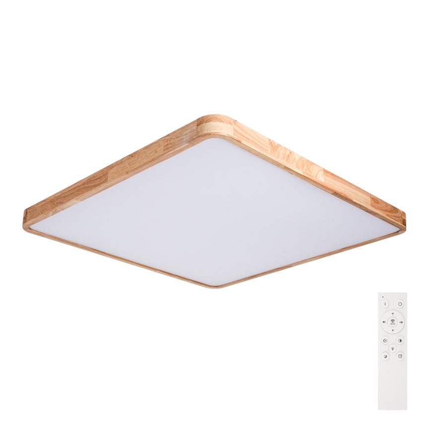Brilagi - Plafoniera dimmerabile a LED WOODLINE SQUARE LED/180W/230V 3000-6000K rovere 100x100 cm + telecomando