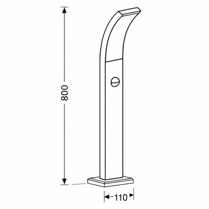 Brilagi - Lampada da esterno LED con sensore ARCELO LED/9W/230V 80 cm IP44