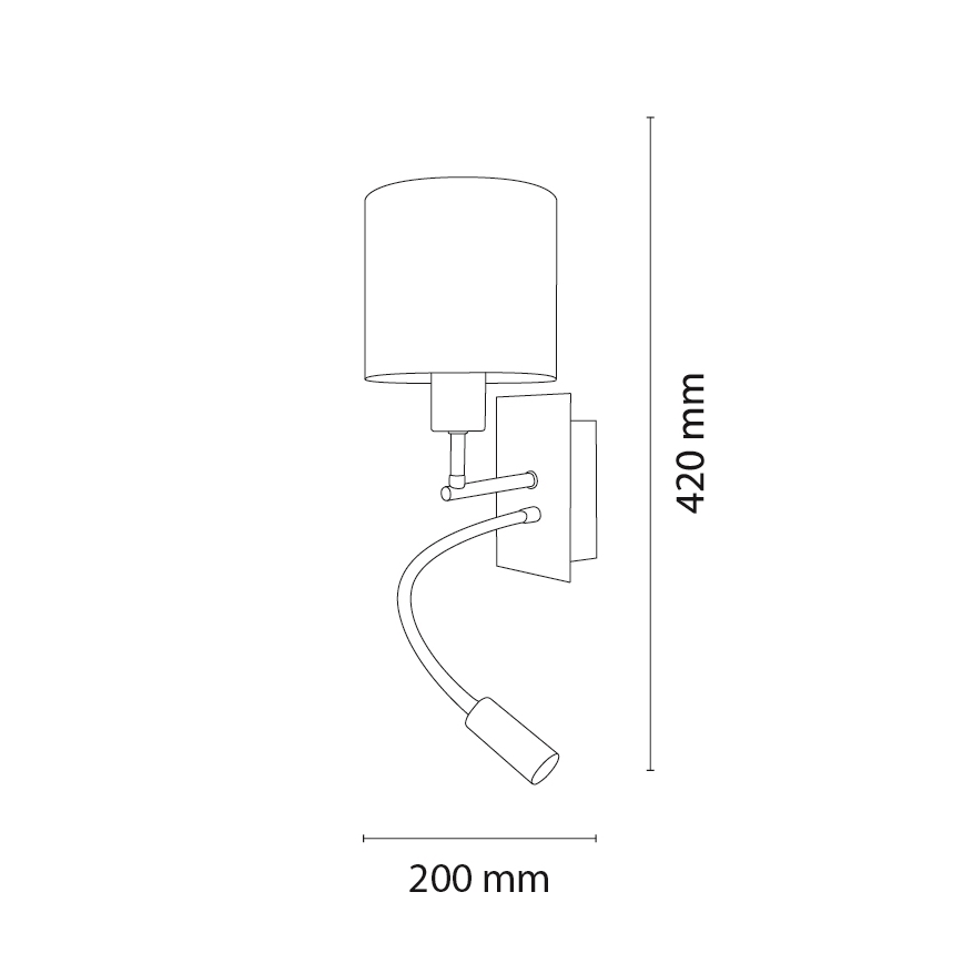 Brilagi - Lampada da parete LED flessibile BOBO 1xE27/25W/230V + LED/3W cromo opaco/rosa