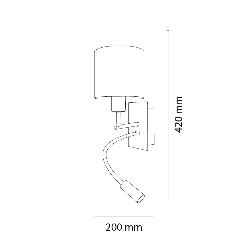 Brilagi - Lampada da parete flessibile a LED per bambini BOBO 1xE27/25W/230V + LED/3W nera/bianca/con soggetti a tema animale