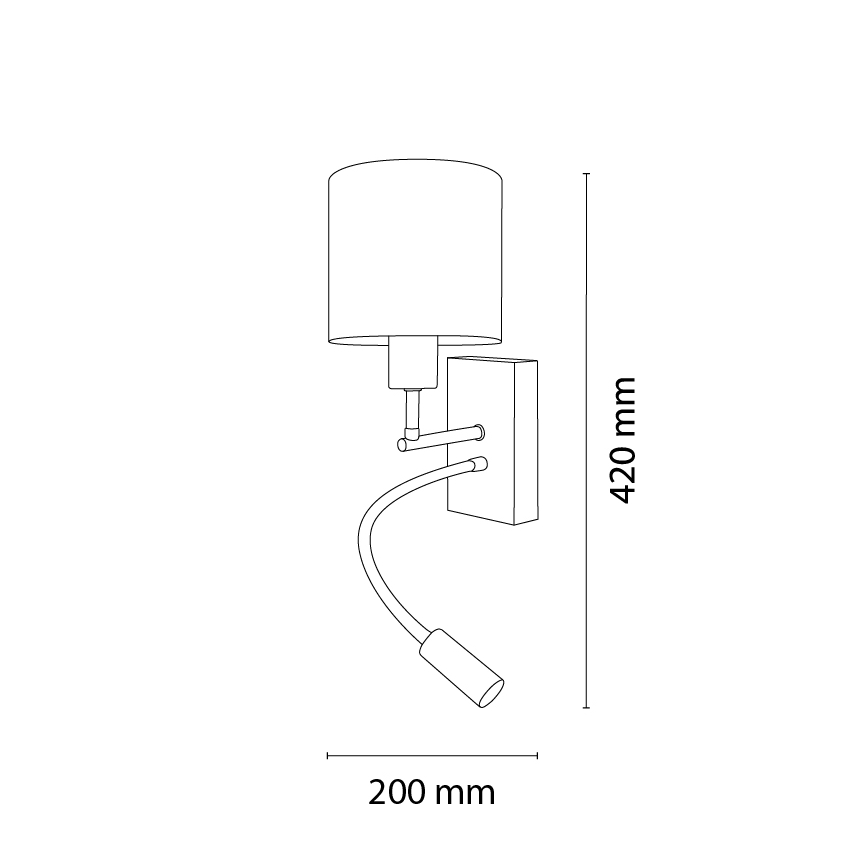 Brilagi - Lampada da parete flessibile LED per bambini BOBO WOOD 1xE27/25W/230V + LED/3W rovere/nero/bianco/animaletti