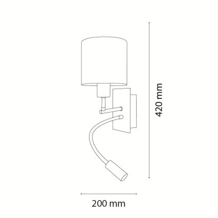 Brilagi - Lampada da parete flessibile LED per bambini BOBO 1xE27/25W/230V + LED/3W cromo opaco/bianco/animaletti