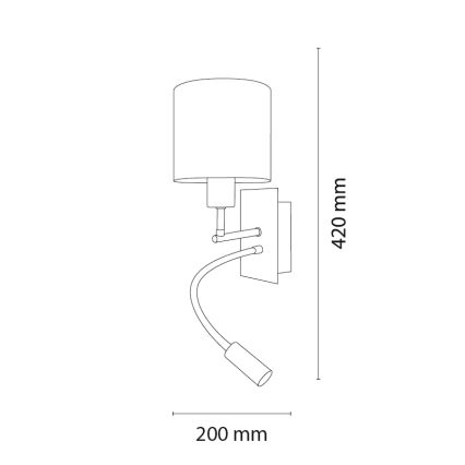 Brilagi - Lampada LED da parete flessibile per bambini BOBO 1xE27/25W/230V + LED/3W cromo opaco/bianco/orsetti
