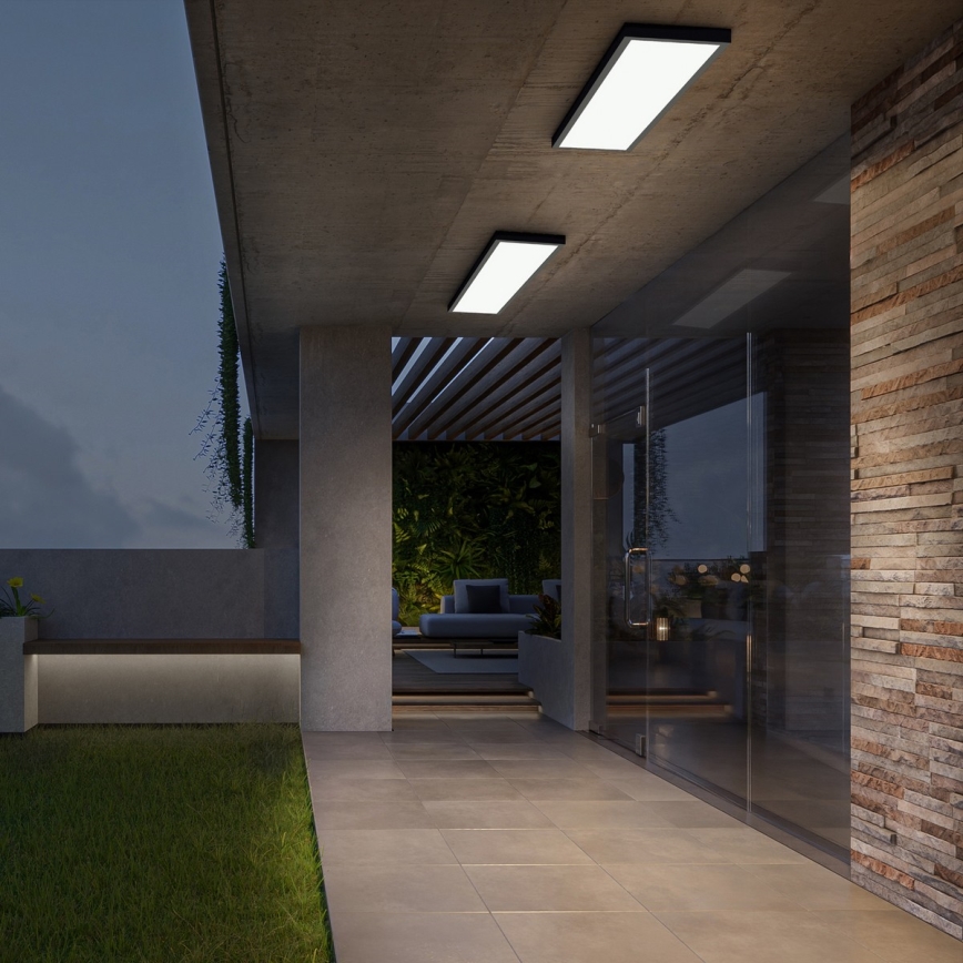 Brilagi - Plafoniera da bagno a LED FRAME LED/50W/230V 120x30 cm 3000/4000/6000K IP44 nera