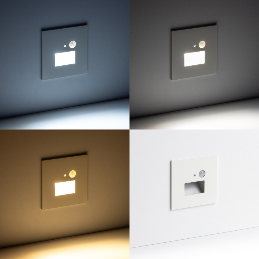 Brilagi - lampada LED per scale con sensore di movimento e crepuscolare JACK LED/1,5W/230V 3000/4000/6500K bianca