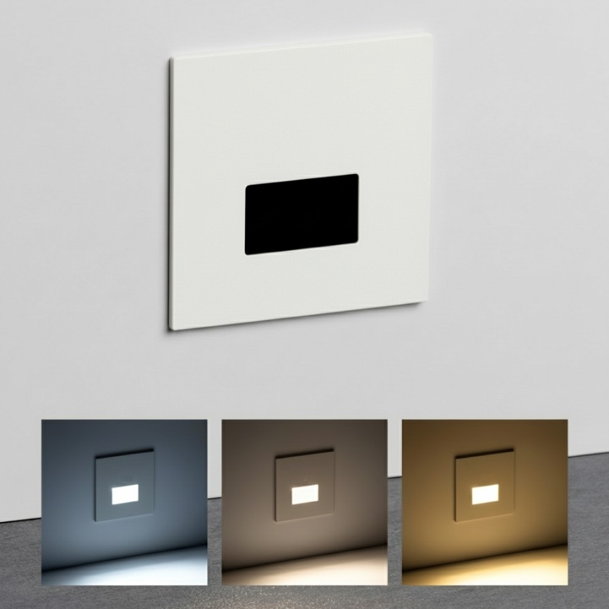 Brilagi - Lampada LED per scale JACK LED/3W/230V 3000/4000/6500K IP65 bianca