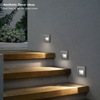 Brilagi - Lampada LED per scale STEP LIGHT LED/1,5W/230V IP44 antracite