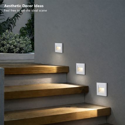 Brilagi - Lampada LED per scale STEP LIGHT LED/1,5W/230V IP44 bianca