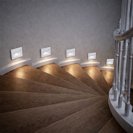 Brilagi - Lampada LED per scale STEP LIGHT LED/1,5W/230V IP44 bianca