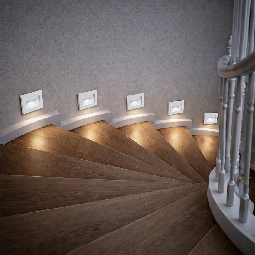 Brilagi - Lampada LED per scale STEP LIGHT LED/1,5W/230V IP44 bianca