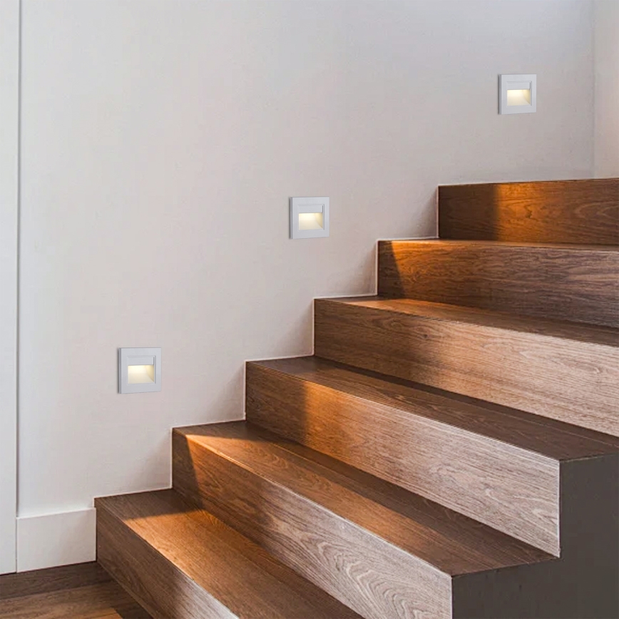 Brilagi - Lampada LED per scale STEP LIGHT LED/1,5W/230V IP44 bianca