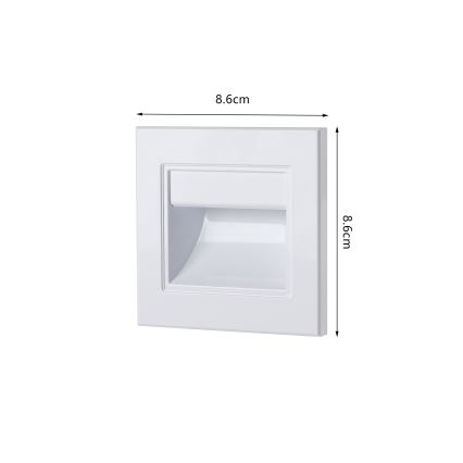 Brilagi - Lampada LED per scale STEP LIGHT LED/1,5W/230V IP44 bianca