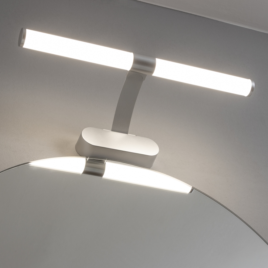 Brilagi - TUBEO Lampada LED 2 in 1 per specchio da bagno, 6 W, 230 V, 40 cm, IP44, argento