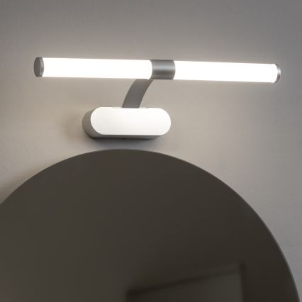Brilagi - TUBEO Lampada LED 2 in 1 per specchio da bagno, 6 W, 230 V, 40 cm, IP44, argento