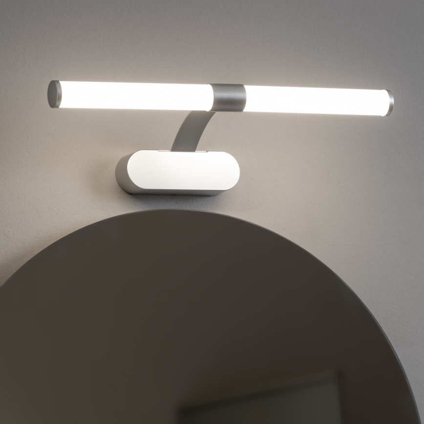 Brilagi - TUBEO Lampada LED 2 in 1 per specchio da bagno, 6 W, 230 V, 40 cm, IP44, argento