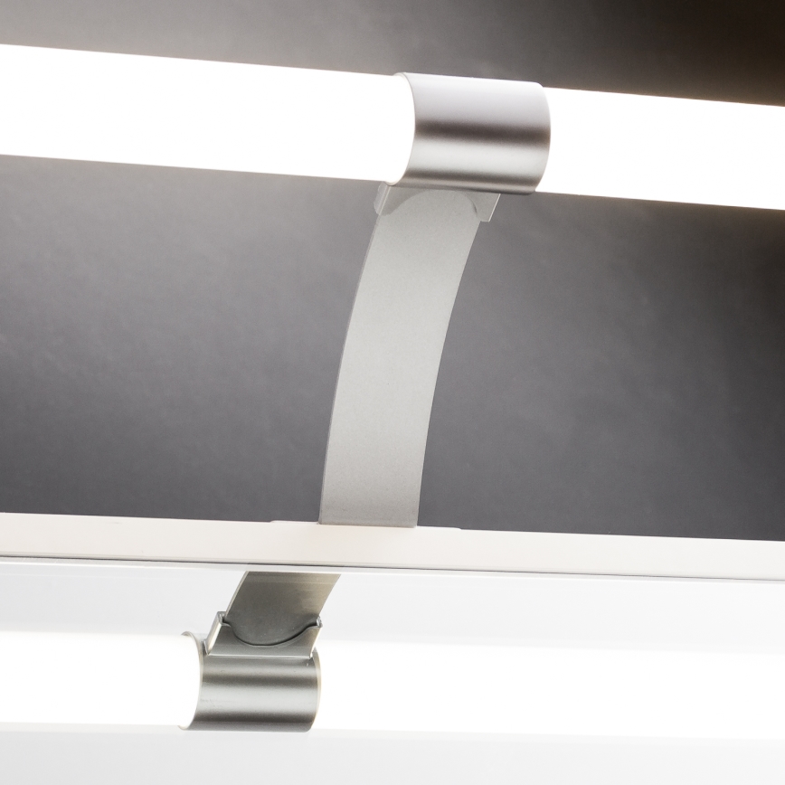 Brilagi - TUBEO Lampada LED 2 in 1 per specchio da bagno, 6 W, 230 V, 40 cm, IP44, argento