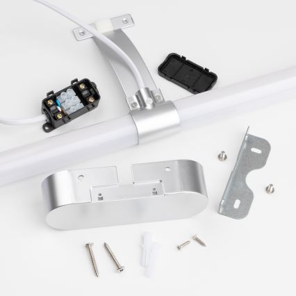 Brilagi - TUBEO Lampada LED 2 in 1 per specchio da bagno, 6 W, 230 V, 40 cm, IP44, argento