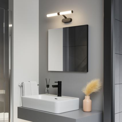 Brilagi - TUBEO Lampada LED 2 in 1 per specchio da bagno, 6 W/230 V, 40 cm, IP44, nero