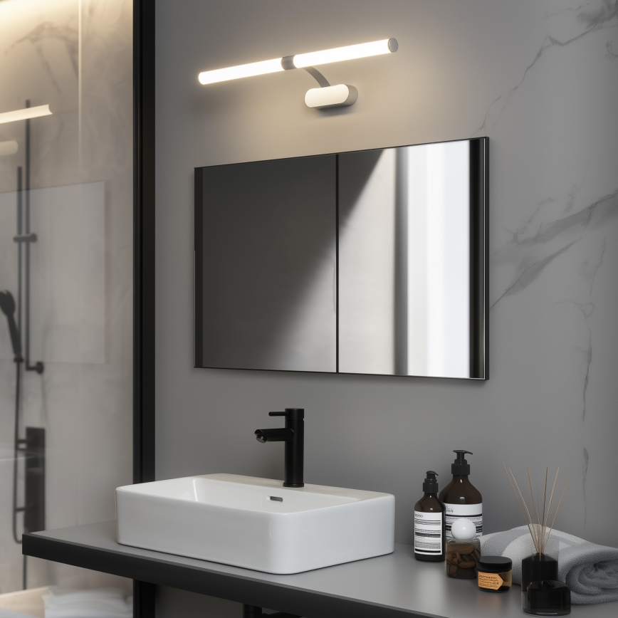 Brilagi - Specchio da bagno con luce LED 2 in 1 TUBEO LED/8W/230V 60 cm IP44 argento