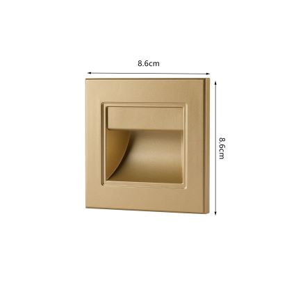 Brilagi - Lampada per gradini LED STEP LIGHT LED/1,5W/230V IP44 dorata
