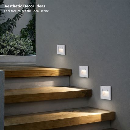 Brilagi - Lampada LED per scale con sensore STEP LIGHT LED/1,5W/230V IP44 bianco