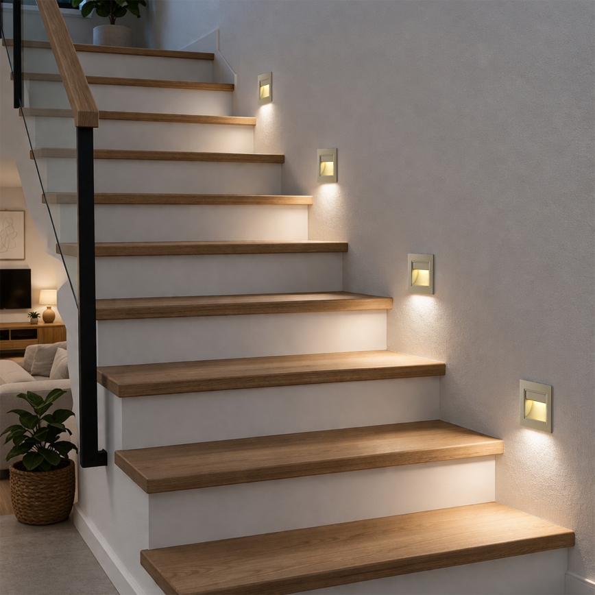 Brilagi - Lampada per scale a LED STEP LIGHT LED/1,5W/230V IP44 finitura oro