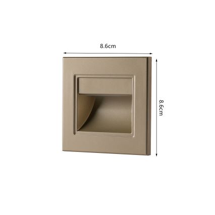 Brilagi - Lampada per scale a LED STEP LIGHT LED/1,5W/230V IP44 finitura oro