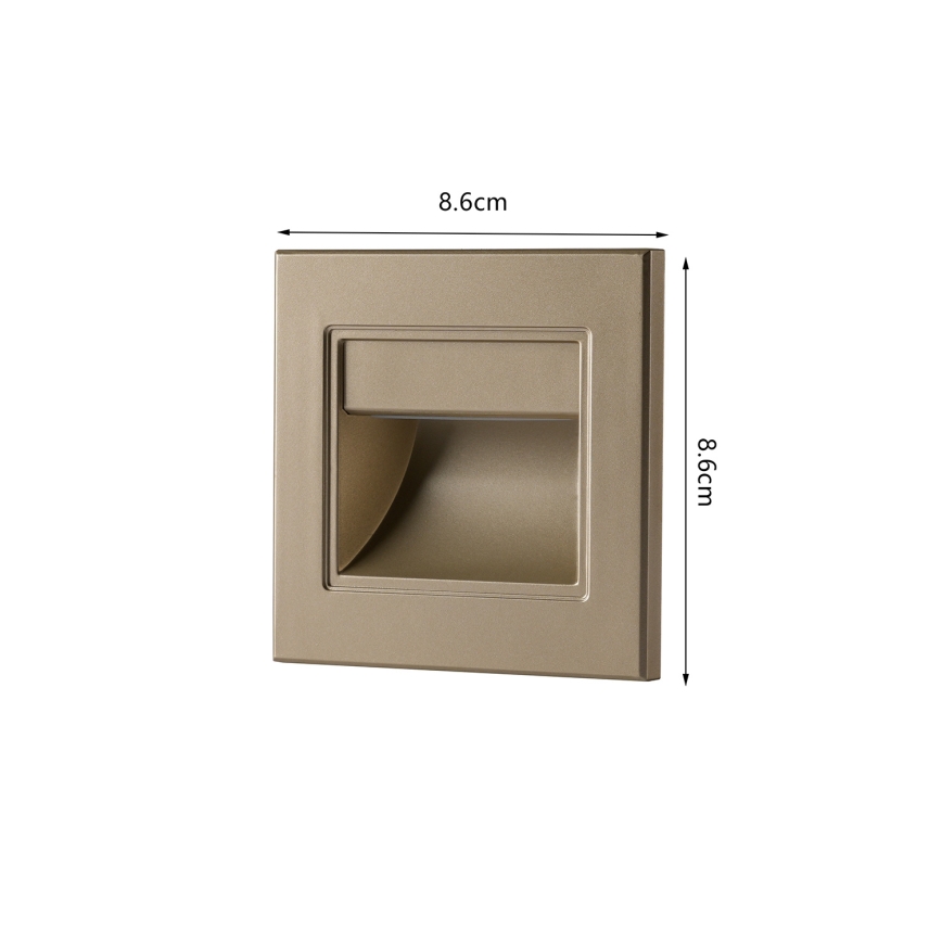 Brilagi - Lampada per scale a LED STEP LIGHT LED/1,5W/230V IP44 finitura oro