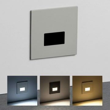 Brilagi - Lampada per scale LED JACK LED/3W/230V 3000/4000/6500K IP65 grigio