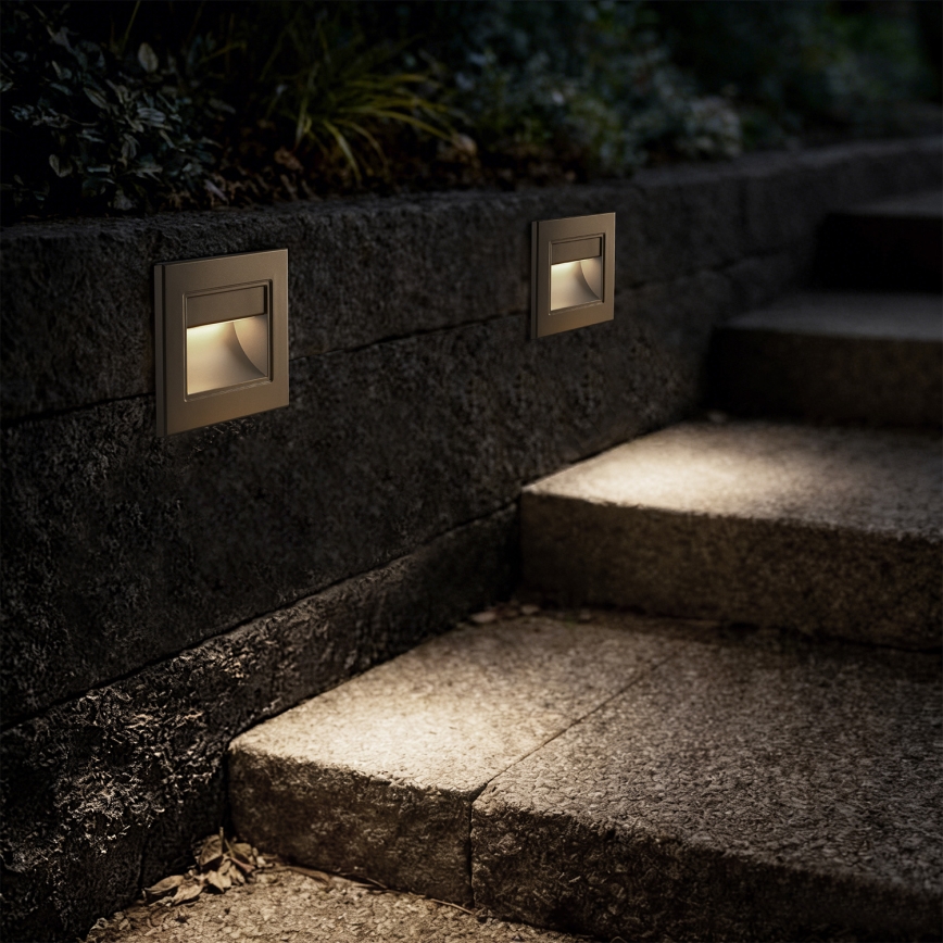 Brilagi - Lampada per scale LED STEP LIGHT LED/1,5W/230V IP44 dorata