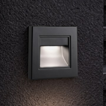 Brilagi - Lampada per scale LED STEP LIGHT LED/1,5W/230V IP44 nera