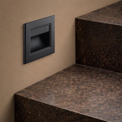 Brilagi - Lampada per scale LED STEP LIGHT LED/1,5W/230V IP44 nera