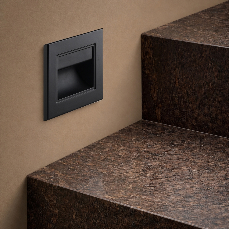 Brilagi - Lampada per scale LED STEP LIGHT LED/1,5W/230V IP44 nera