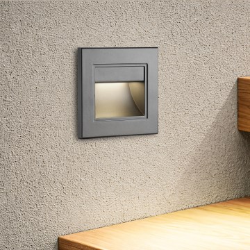 Brilagi - Lampada per scale STEP LIGHT LED/1,5W/230V IP44 antracite