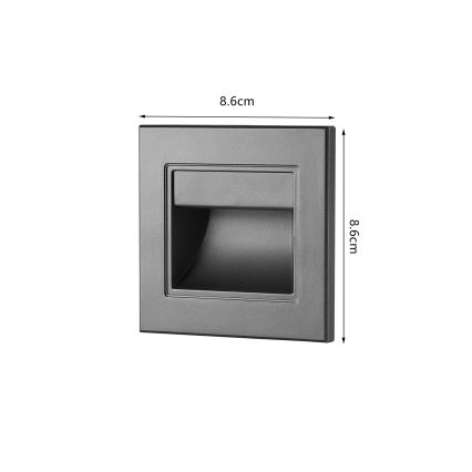 Brilagi - Lampada per scale STEP LIGHT LED/1,5W/230V IP44 antracite