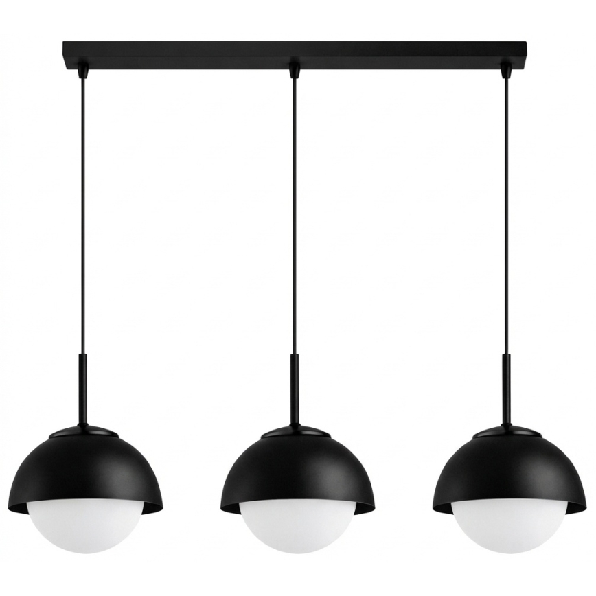 BRILAGI - Lampada sospesa a cavo COSMO 3xE27/60W/230V nera