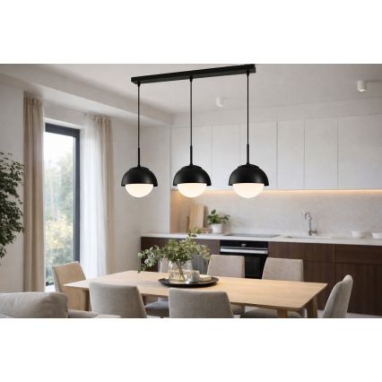 BRILAGI - Lampada sospesa a cavo COSMO 3xE27/60W/230V nera