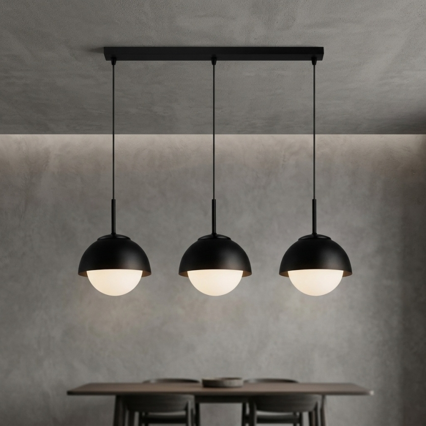 BRILAGI - Lampada sospesa a cavo COSMO 3xE27/60W/230V nera