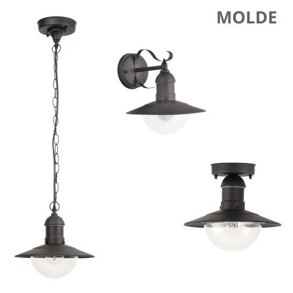 Brilagi - Lampada sospesa per esterni MOLDE 1xE27/60W IP44 nera