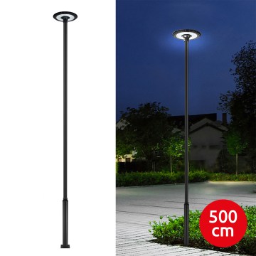 Brilagi - Lampada stradale per esterni con palo da 5 m URBANSPARK LED/120W/230V nera IP65