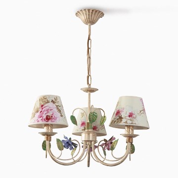 BRILAGI - Lampadario a catena CAMELLIA 3xE14/40W/230V multicolore/beige/patinato
