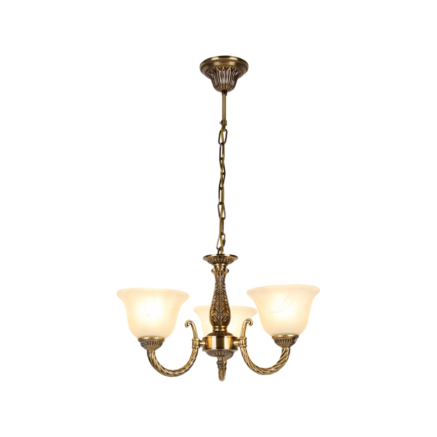 Brilagi - Lampadario a catena CLASSIC 3xE14/10W/230V ottone