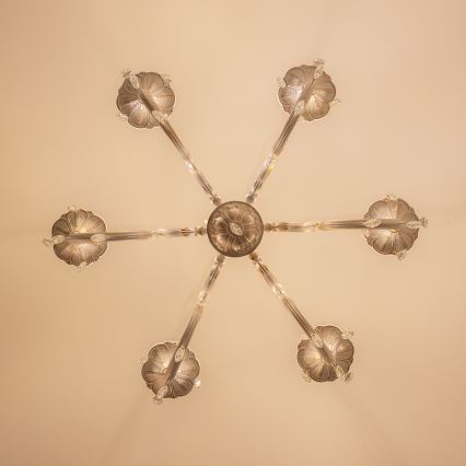 BRILAGI - Lampadario a catena CLASSIC 6xE14/10W/230V crema/patina