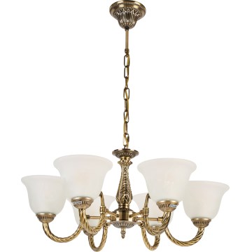 Brilagi - Lampadario a catena CLASSIC 6xE14/10W/230V in ottone