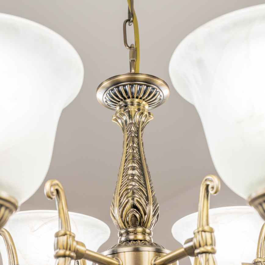 BRILAGI - Lampadario a catena CLASSIC 6xE14/10W/230V in ottone
