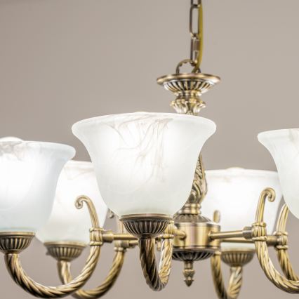 BRILAGI - Lampadario a catena CLASSIC 6xE14/10W/230V in ottone