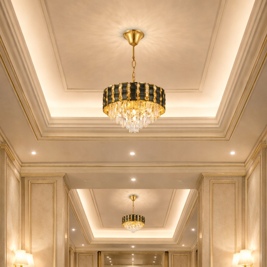 Brilagi - Lampadario a catena CRISTAL 5xE14/40W/230V Ø 38 cm