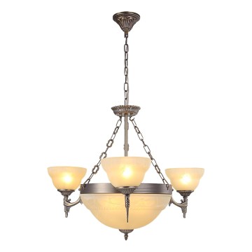 Brilagi - Lampadario a catena DAHLIA 6xE27/40W/230V diam. 74 cm ottone