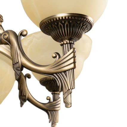 BRILAGI - Lampadario a catena DAHLIA 9xE27/40W/230V Ø 74 cm ottone